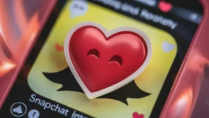 coeur rouge snapchat